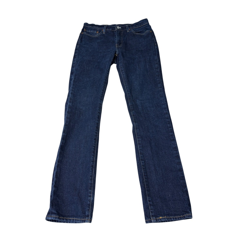 Levis Premium Big E Strong Mens 32x32 Straight Leg Jeans Dark Indigo Blue